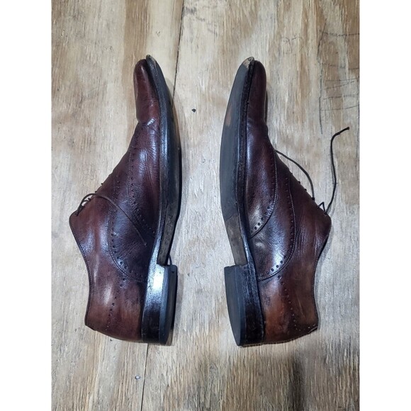 ermenegildo zegna  Wingtip Leather oxford dress shoes men 9D brown main image 4
